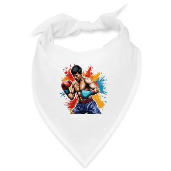Boxer / Sport / Kampf / Arena / Boxring / Fäuste - Bandana - Weiß - Vorne