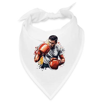 Boxer / Sport / Kampf / Arena / Boxring / Fäuste - Bandana - Weiß - Vorne