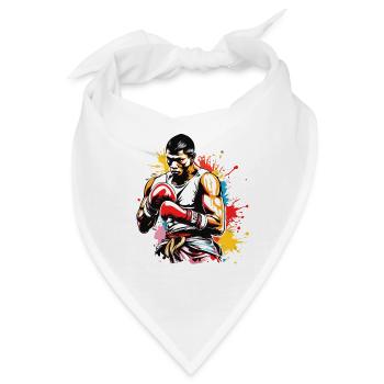 Boxer / Sport / Kampf / Arena / Boxring / Fäuste - Bandana - Weiß - Vorne