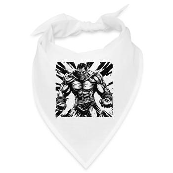 Boxer / Sport / Kampf / Arena / Boxring / Fäuste - Bandana - Weiß - Vorne