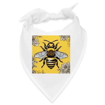Honigbiene - Bandana - Weiß - Vorne