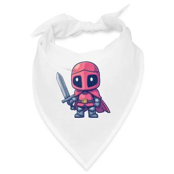 Tapferer Ritter im Comicstil für Kinder - Bandana - Weiß - Vorne