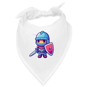 Tapferer Ritter im Comicstil für Kinder - Bandana - Weiß - Vorne