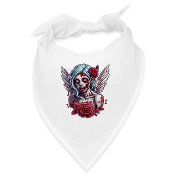 Amor / Liebe / Pfeil / Herz / Valentinstag - Bandana - Weiß - Vorne