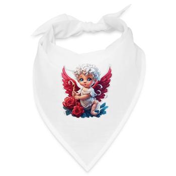 Amor / Liebe / Pfeil / Herz / Valentinstag - Bandana - Weiß - Vorne