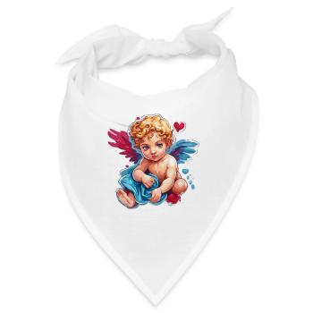 Amor / Liebe / Pfeil / Herz / Valentinstag - Bandana - Weiß - Vorne