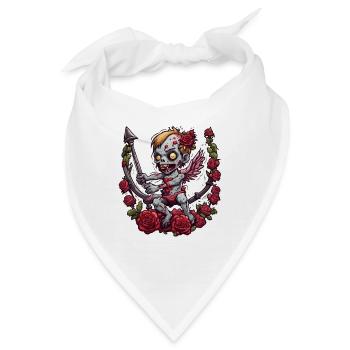 Amor / Liebe / Pfeil / Herz / Valentinstag - Bandana - Weiß - Vorne