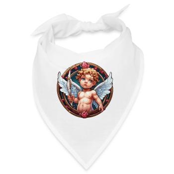 Amor / Liebe / Pfeil / Herz / Valentinstag - Bandana - Weiß - Vorne