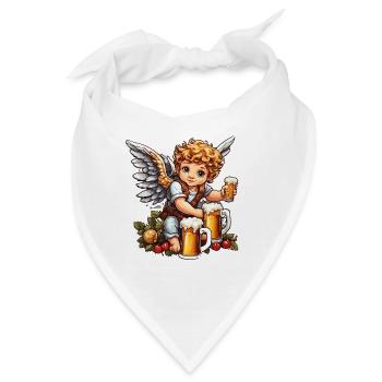 Amor / Liebe / Pfeil / Herz / Valentinstag - Bandana - Weiß - Vorne