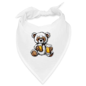 Teddybär / Kuscheltier / Stofftier / Geschenkidee - Bandana - Weiß - Vorne