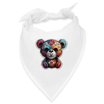 Teddybär / Kuscheltier / Stofftier / Geschenkidee - Bandana - Weiß - Vorne
