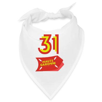 Haute-Garonne - Bandana - Weiß - Vorne