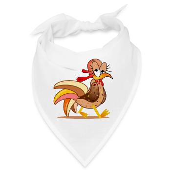 HÜHNERSTALL HÜHNER COMIC - Bandana - Weiß - Vorne