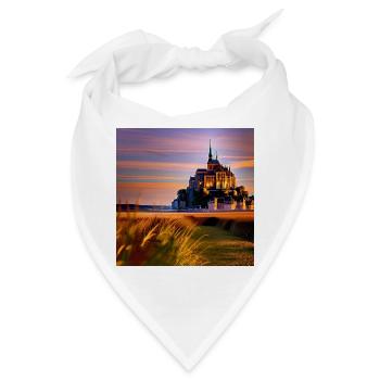 Mont Saint Michel, Frankreich - Bandana - Weiß - Vorne