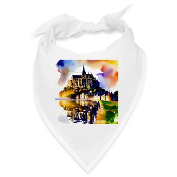 Mont Saint Michel, Frankreich - Bandana - Weiß - Vorne