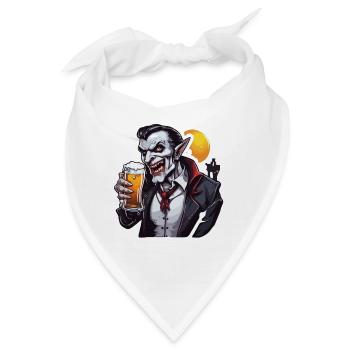 Vampir / Dracula / Blutsauger / Halloween / Mythos - Bandana - Weiß - Vorne