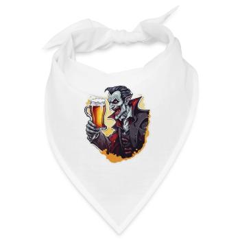 Vampir / Dracula / Blutsauger / Halloween / Mythos - Bandana - Weiß - Vorne