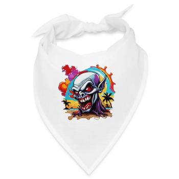 Vampir / Dracula / Blutsauger / Halloween / Mythos - Bandana - Weiß - Vorne