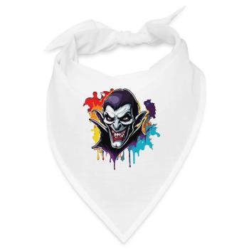 Vampir / Dracula / Blutsauger / Halloween / Mythos - Bandana - Weiß - Vorne