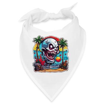 Vampir / Dracula / Blutsauger / Halloween / Mythos - Bandana - Weiß - Vorne
