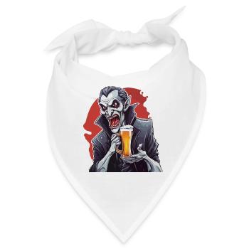 Vampir / Dracula / Blutsauger / Halloween / Mythos - Bandana - Weiß - Vorne