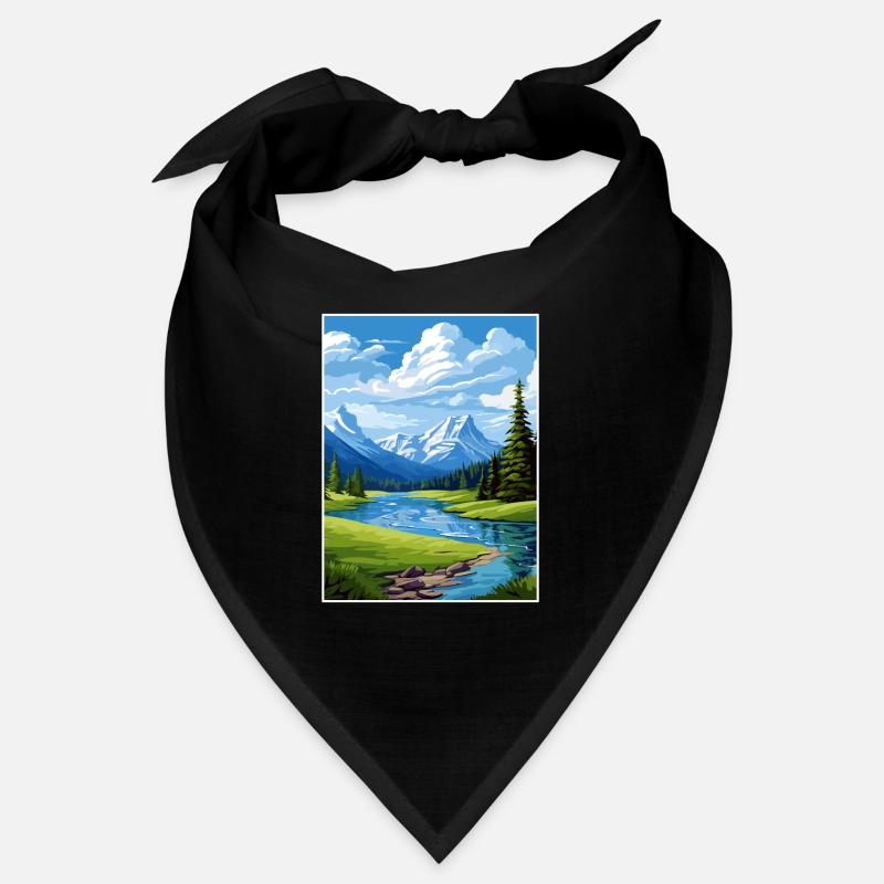 Parc national Jasper Canada Affiche de voyage Vintage Bandana