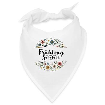 Frühling mit einer Prise Sommer, bitte! - Bandana - Weiß - Vorne