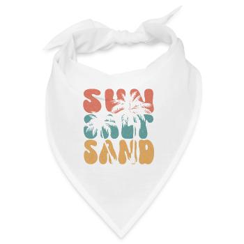 Sommer - Sonne, Salz und Sand - Bandana - Weiß - Vorne