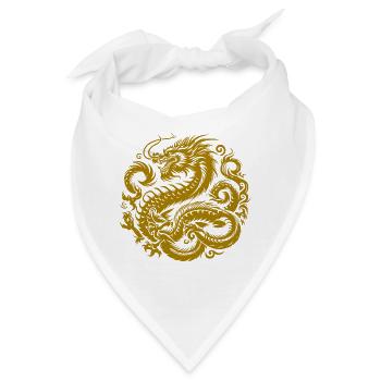 Chinesisches Drachen-Tattoo - Bandana - Weiß - Vorne