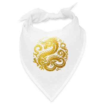 Chinesisches Drachen-Tattoo - Bandana - Weiß - Vorne