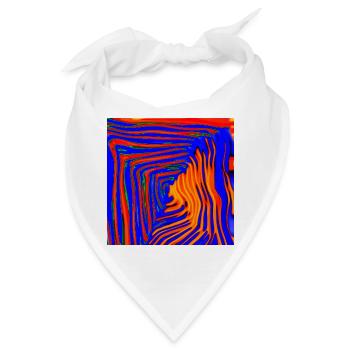 blu and orange tunnel - Bandana - Weiß - Vorne