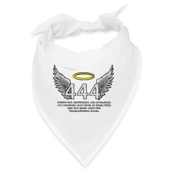 Engelszahl 444 Flügelglanz - Bandana - Weiß - Vorne