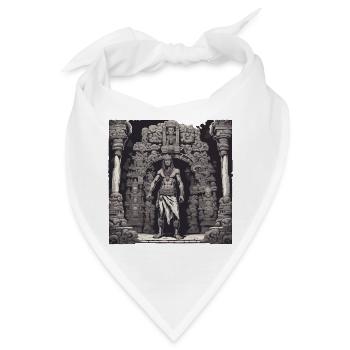 Mayan / Hochkultur / Peru / Maya Kalender / Motiv - Bandana - Weiß - Vorne