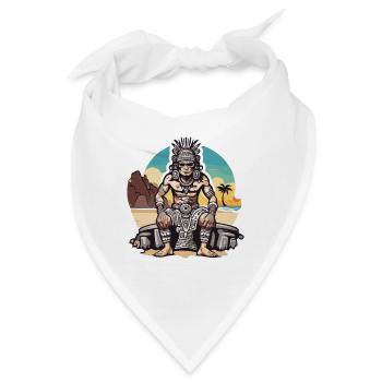 Mayan / Hochkultur / Peru / Maya Kalender / Motiv - Bandana - Weiß - Vorne