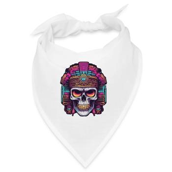 Mayan / Hochkultur / Peru / Maya Kalender / Motiv - Bandana - Weiß - Vorne
