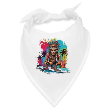 Mayan / Hochkultur / Peru / Maya Kalender / Motiv - Bandana - Weiß - Vorne