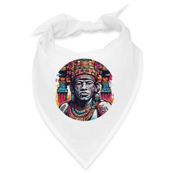 Mayan / Hochkultur / Peru / Maya Kalender / Motiv - Bandana - Weiß - Vorne