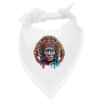 Mayan / Hochkultur / Peru / Maya Kalender / Motiv - Bandana - Weiß - Vorne