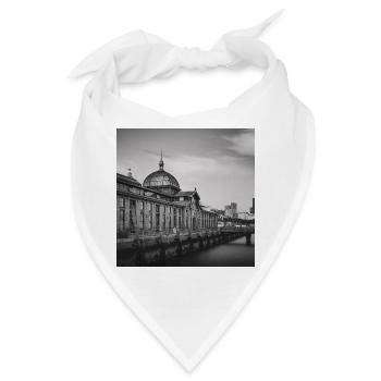Fischauktionshalle Fischmarkt Hamburg Elbe Poster - Bandana - Weiß - Vorne