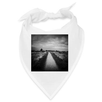 Pfad Weg St. Peter Ording Dünen Nordsee Poster - Bandana - Weiß - Vorne
