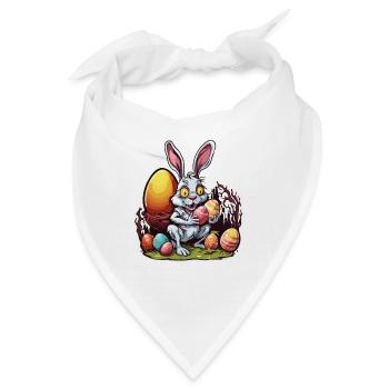 Osterhase / Ostern / Eier / Feiertage / Osterfest - Bandana - Weiß - Vorne