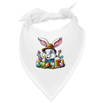 Osterhase / Ostern / Eier / Feiertage / Osterfest - Bandana - Weiß - Vorne