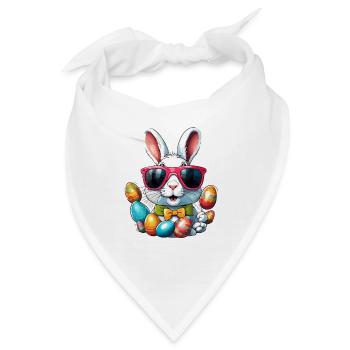 Osterhase / Ostern / Eier / Feiertage / Osterfest - Bandana - Weiß - Vorne