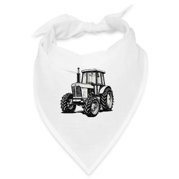 Traktor / Landwirtschaft / Bauer / Feldarbeit - Bandana - Weiß - Vorne