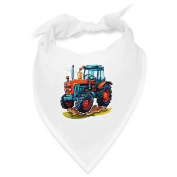 Traktor / Landwirtschaft / Bauer / Feldarbeit - Bandana - Weiß - Vorne