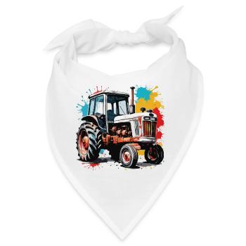 Traktor / Landwirtschaft / Bauer / Feldarbeit - Bandana - Weiß - Vorne