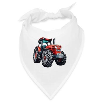 Traktor / Landwirtschaft / Bauer / Feldarbeit - Bandana - Weiß - Vorne