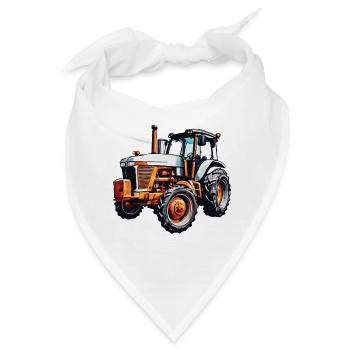 Traktor / Landwirtschaft / Bauer / Feldarbeit - Bandana - Weiß - Vorne