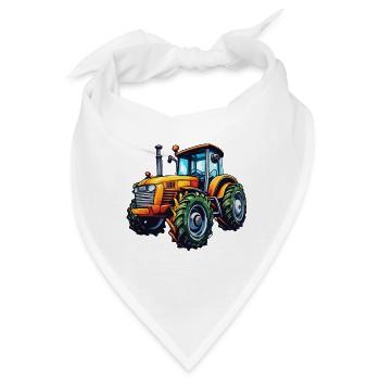 Traktor / Landwirtschaft / Bauer / Feldarbeit - Bandana - Weiß - Vorne