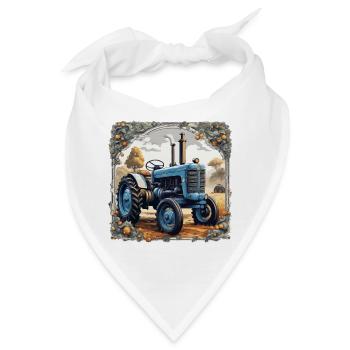Traktor / Landwirtschaft / Bauer / Feldarbeit - Bandana - Weiß - Vorne